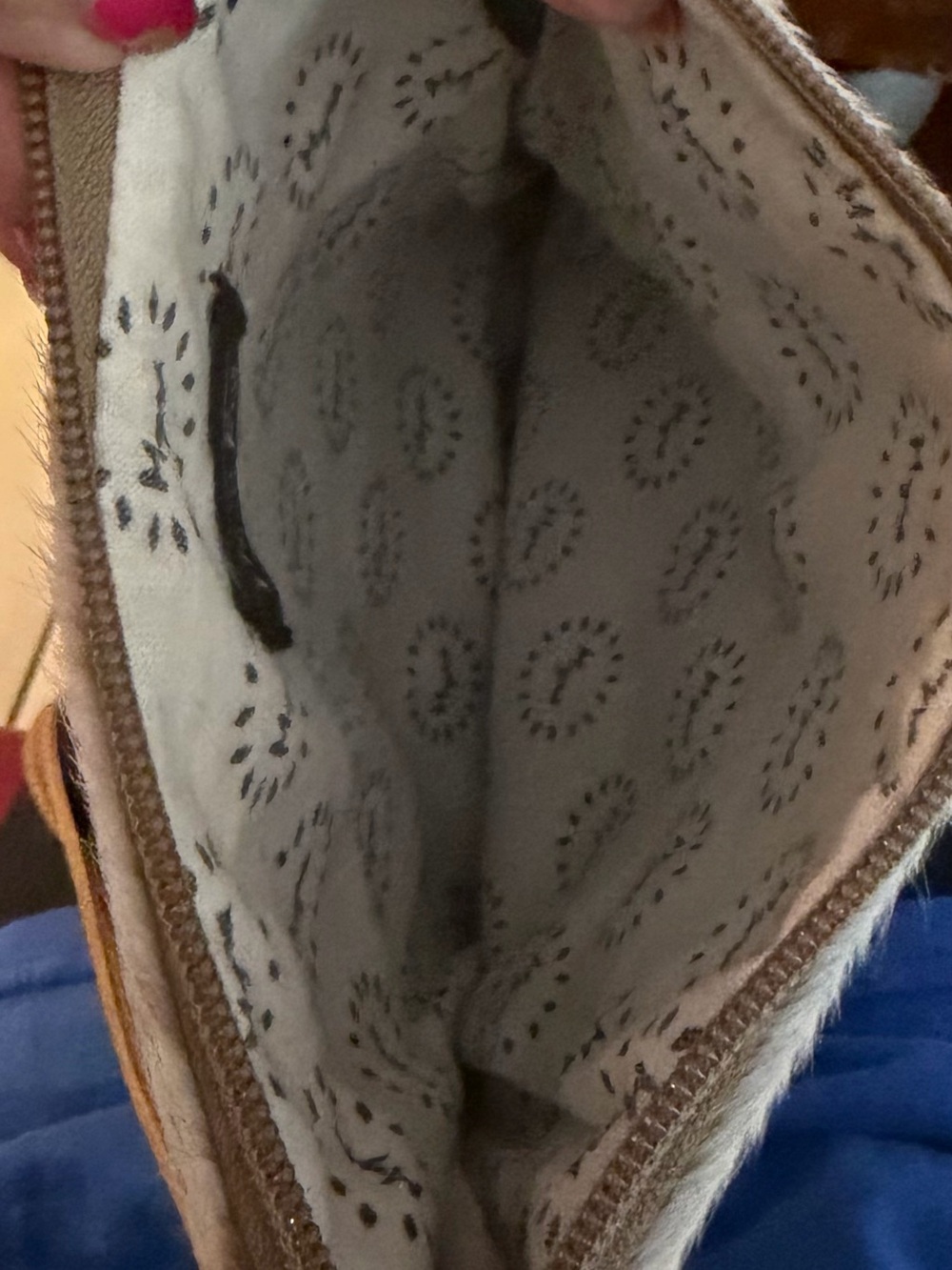 NWOT Myra Full Hair-On Cowhide 3-Compartment Crossbody Bag | Western Boho - Picture 10 of 11